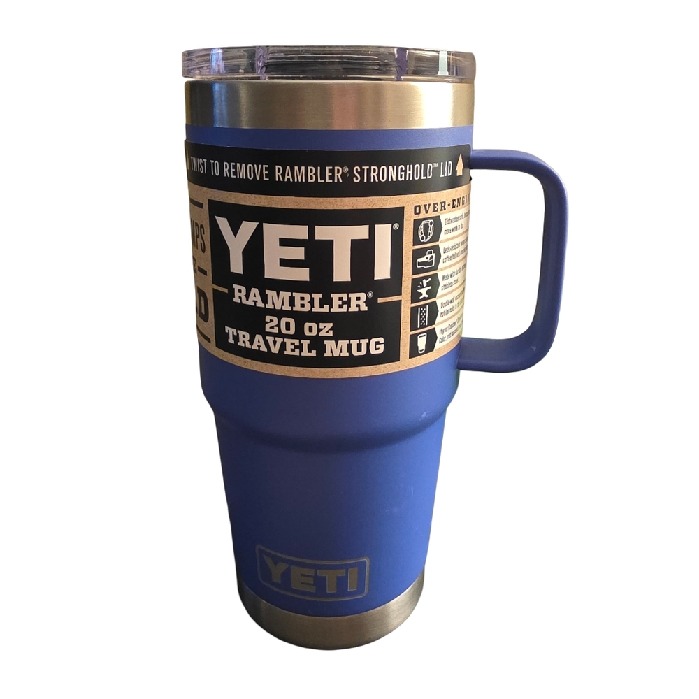 YETI 20 oz Travel Mug W Stronghold Lid "Ultramarine Violet" NEW - Picture 5 of 5